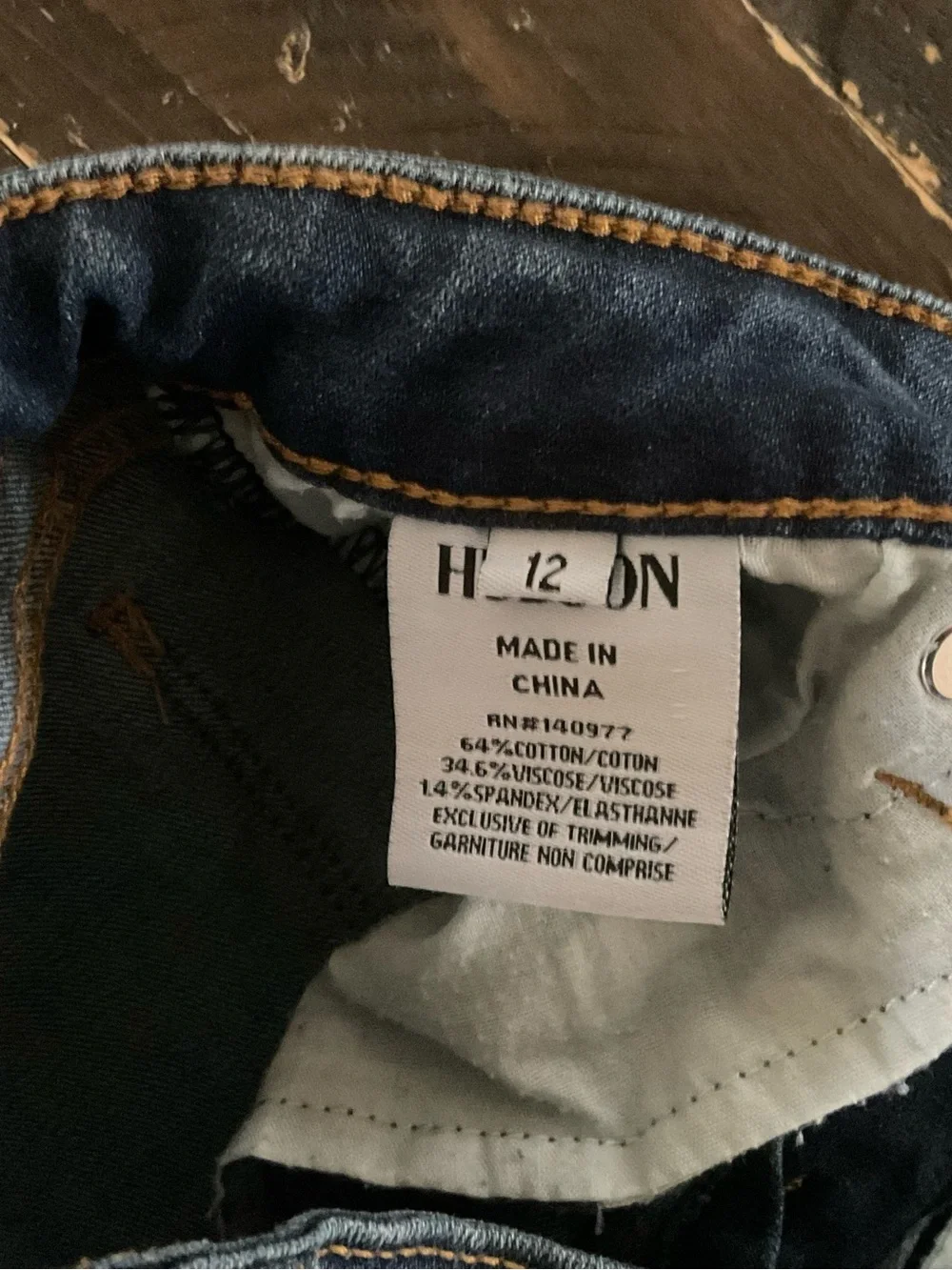Kids Hudson Jean shorts Dark Blue Distressed Denim
